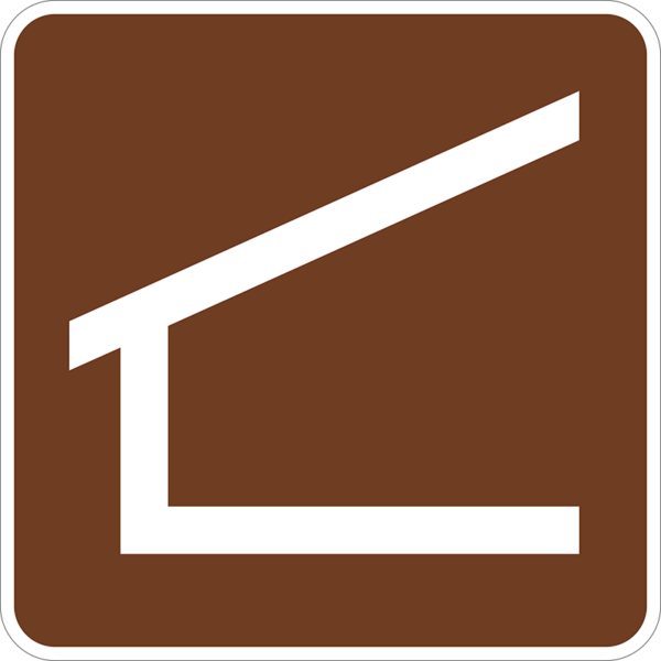 RS-043 Trail Shelter Symbol Sign