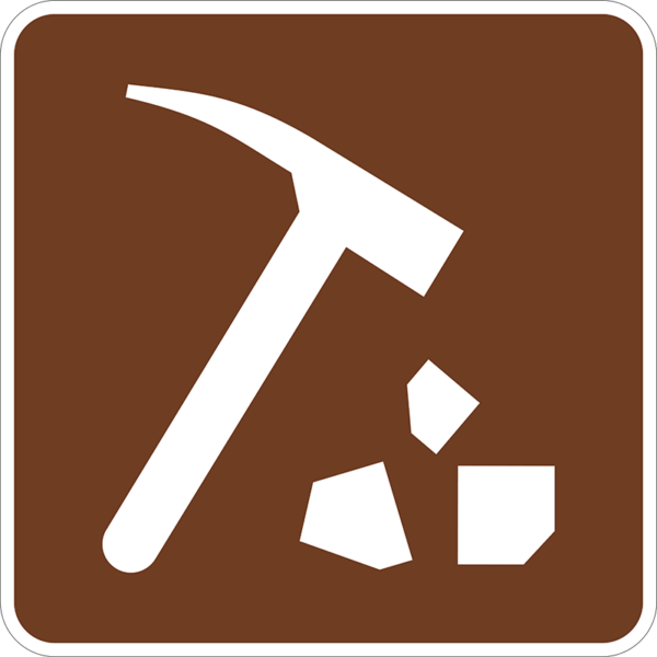 RS-083 Rock Collecting Symbol Sign
