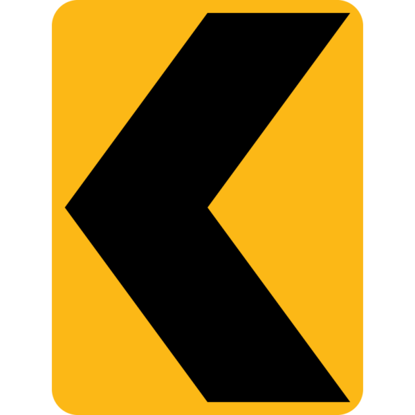 W1-8L Chevron Alignment Marker Sign