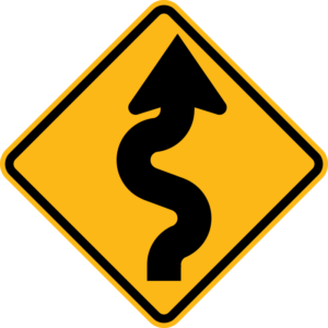 W1-5R Winding Road Symbol Right Sign