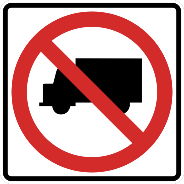 R5-2 No Trucks Symbol Sign