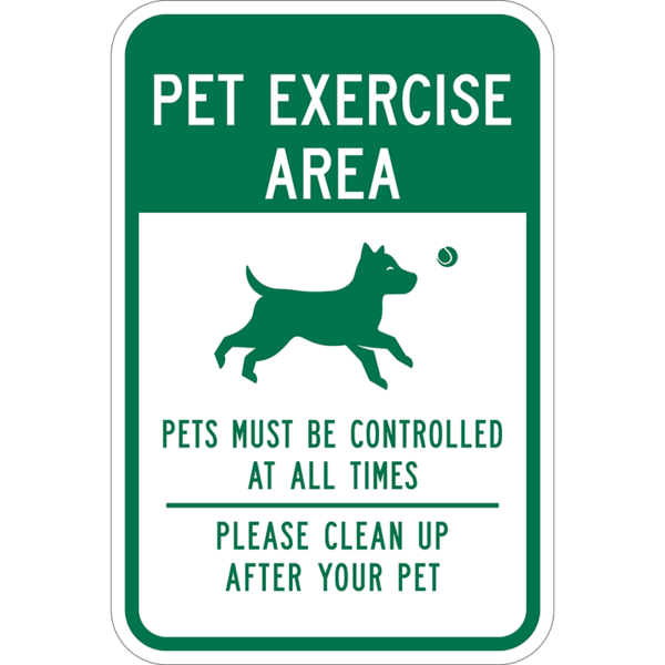 Pet Exercise Area Sign