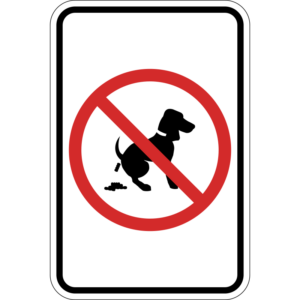 No Dog Pooping Symbol Sign