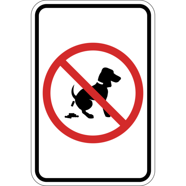 No Dog Pooping Symbol Sign