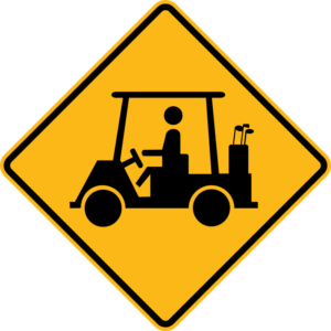 W11-11 Golf Cart Crossing Symbol Sign