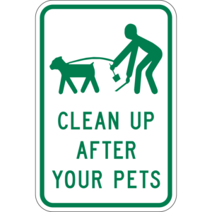 Clean Up After Your Pets Sign