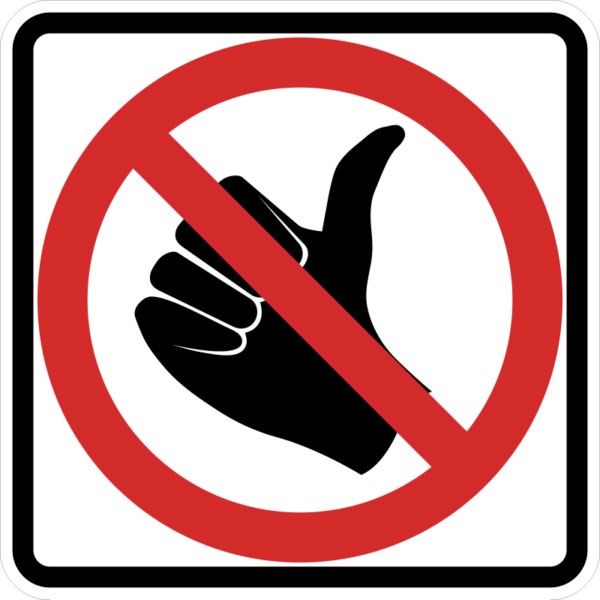 No hitch hiking symbol