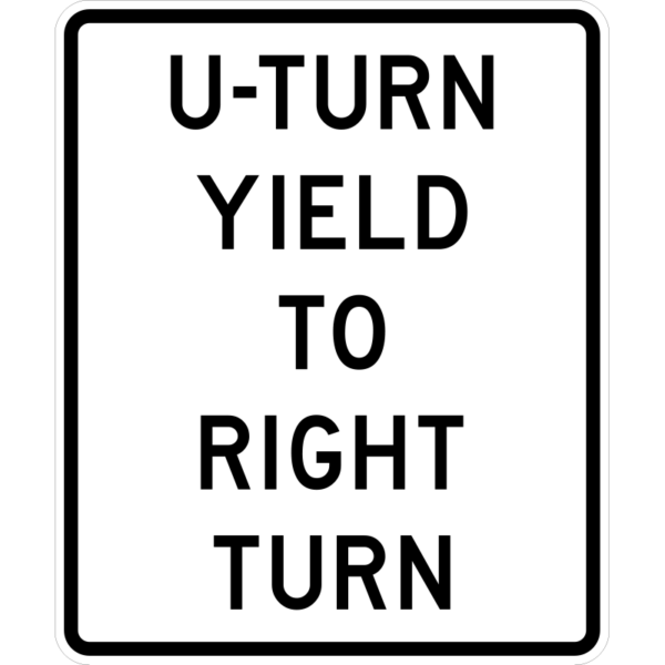 R10-16 U-Turn Yield To Right Turn Sign