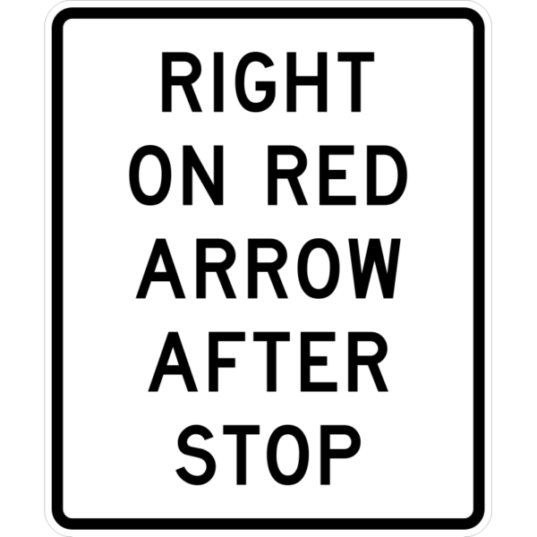 R10-17aR Right On Red Arrow After Stop Sign