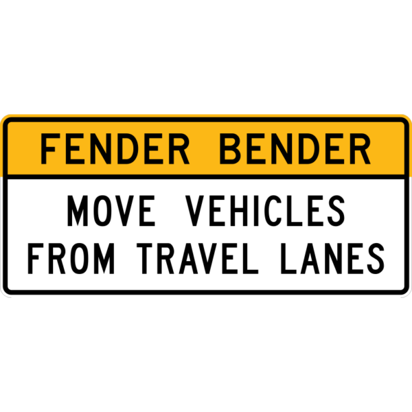 R16-4 Fender Bender Move Vehicles From Travel Lanes Sign