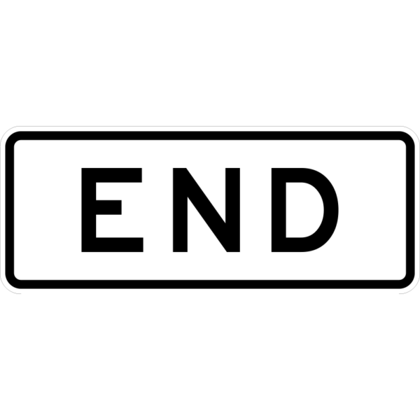 R3-9dP End Plaque Sign