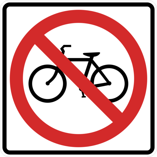 R5-6 No Bicycles Symbol Sign