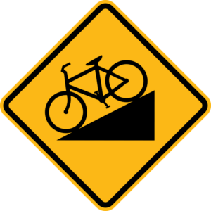 W7-5 Bicycle Hill Symbol Sign