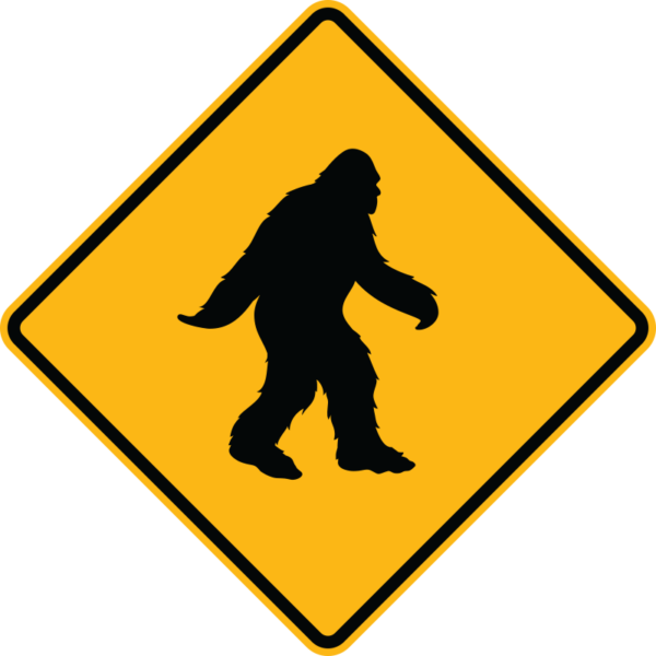 Bigfoot Crossing Symbol Novelty Sign
