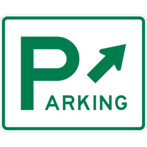 D4-1 Parking Up Right Arrow Sign