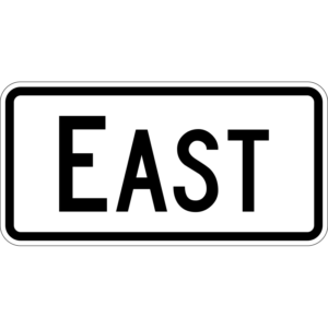 M3-2 Cardinal Direction East Sign