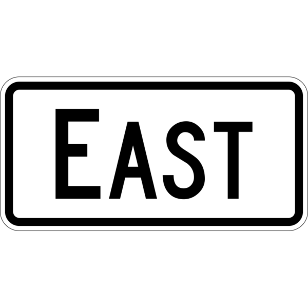 M3-2 Cardinal Direction East Sign