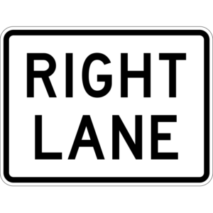 M5-6 Right Lane Sign