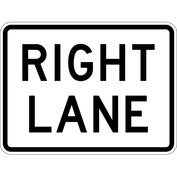 M5-6 Right Lane Sign