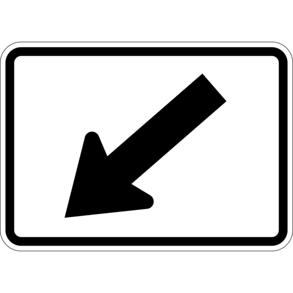 M6-2aL Directional Arrow Auxiliary Down Left Sign