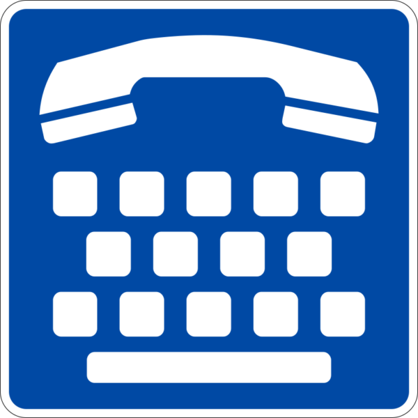 D9-21 Telecommunication For The Deaf Symbol Sign