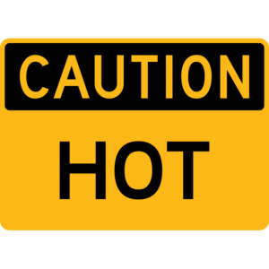 Caution Hot Sign