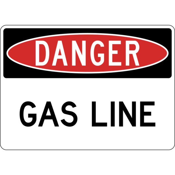 Danger Gas Line Sign