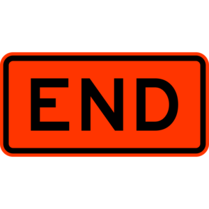 M4-8b End Construction Sign