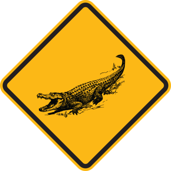 Alligator Warning Sign