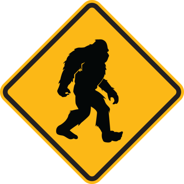 Sasquatch Street Sign