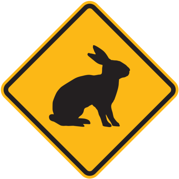 Rabbit Warning Sign
