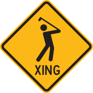 Golf XING Icon Sign
