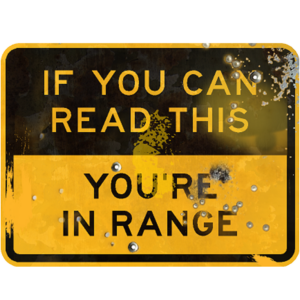 A sign that reads