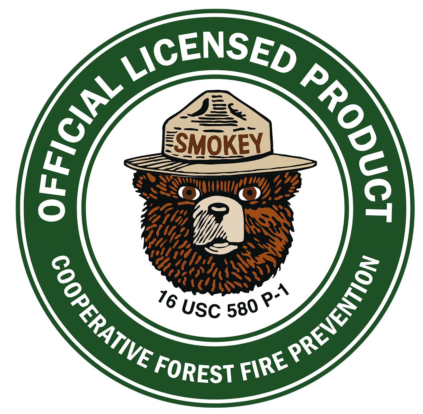 Smokey bear official license stamp