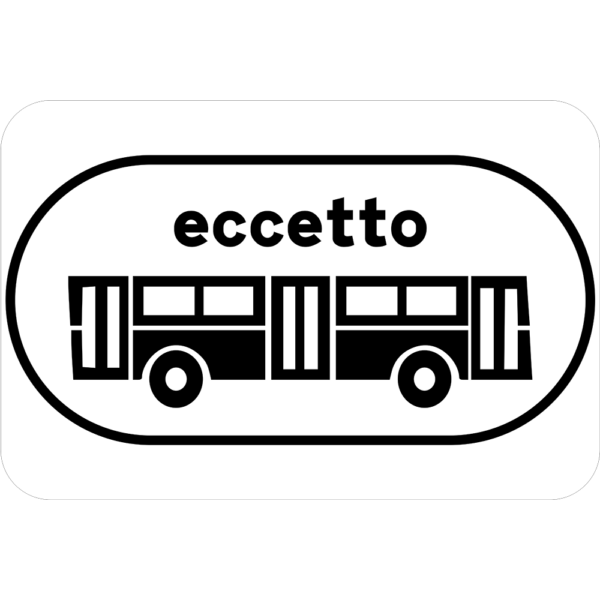 Eccetto Autobus (Except Bus Italian)