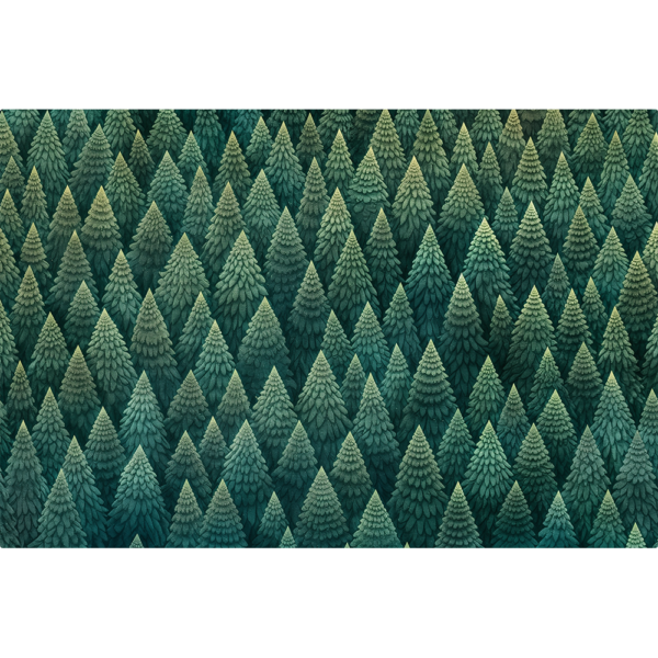 Illustrated Oregon Forest-Collage of Oregon trees -Unique Wall Décor