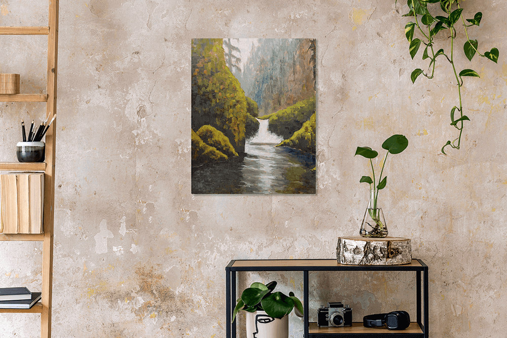 Punch Bowl Falls hung up on a wall.